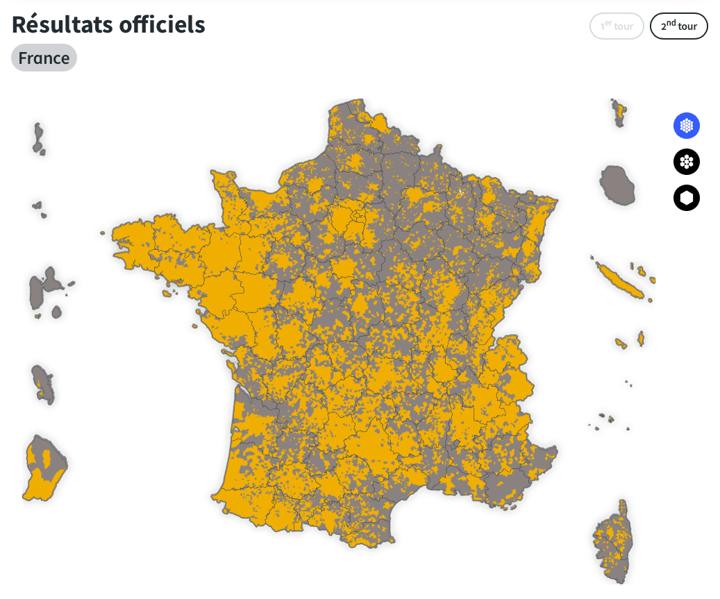 フランス大統領選2022第2ラウンド結果