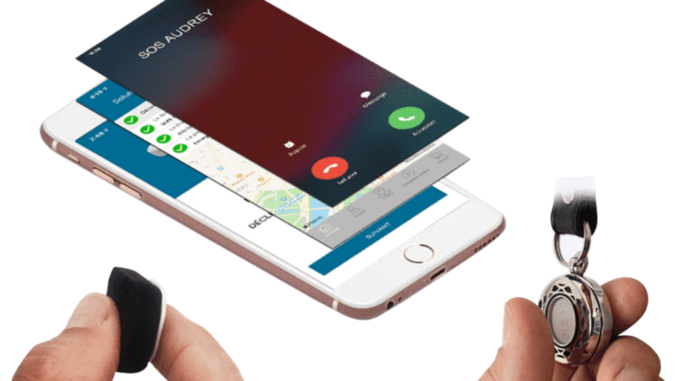 9月30日(金)に開催された「Tech for Women Awards」のEveryday Life部門で受賞した、目立たないBluetooth対応の暴力通報ボタン © MonSherif