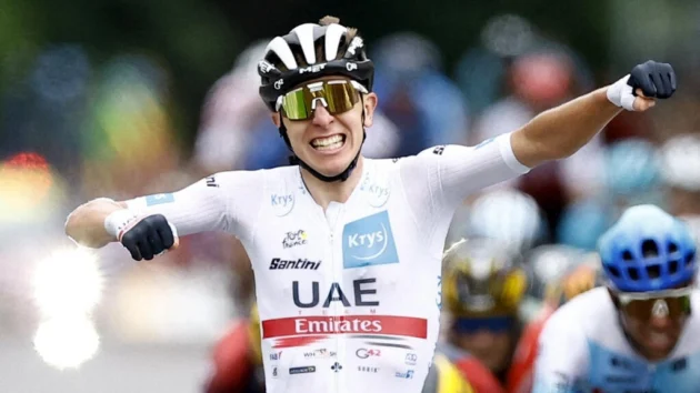 ツール・ド・フランス：第6ステージでスロベニアのタデイ・ポガカーが勝利し、イエロージャージを獲得