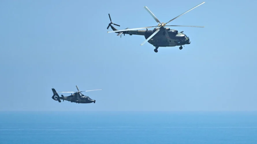 台湾沖での大規模な軍事演習