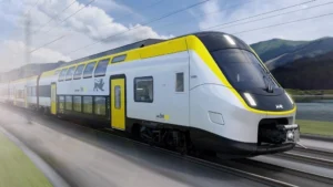 ドイツのSFBW用コラディアストリーム大容量電動ダブルデッキ列車の外観(イラスト)。2022年5月9日に25億ユーロの契約が締結された。© Alstomアドバンスト&クリエイティブデザイン