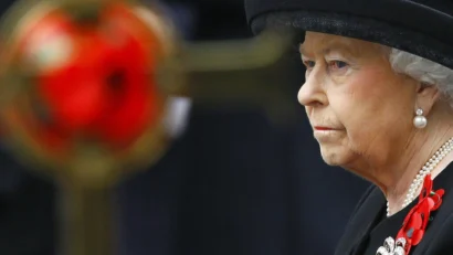 2015年11月8日、ロンドンで行われた式典でのエリザベス2世。AP - Kirsty Wigglesworth