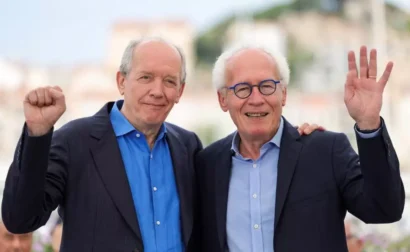 2022年の第75回カンヌ映画祭でベルギーの監督のリュック・ダルデンヌ(左)とジャン=ピエール・ダルデンヌ。© ヴァレリー・ハチェ / AFP